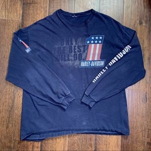Harley David Rugged Ripped Long Sleeve Shirt XL
